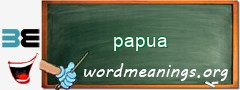 WordMeaning blackboard for papua